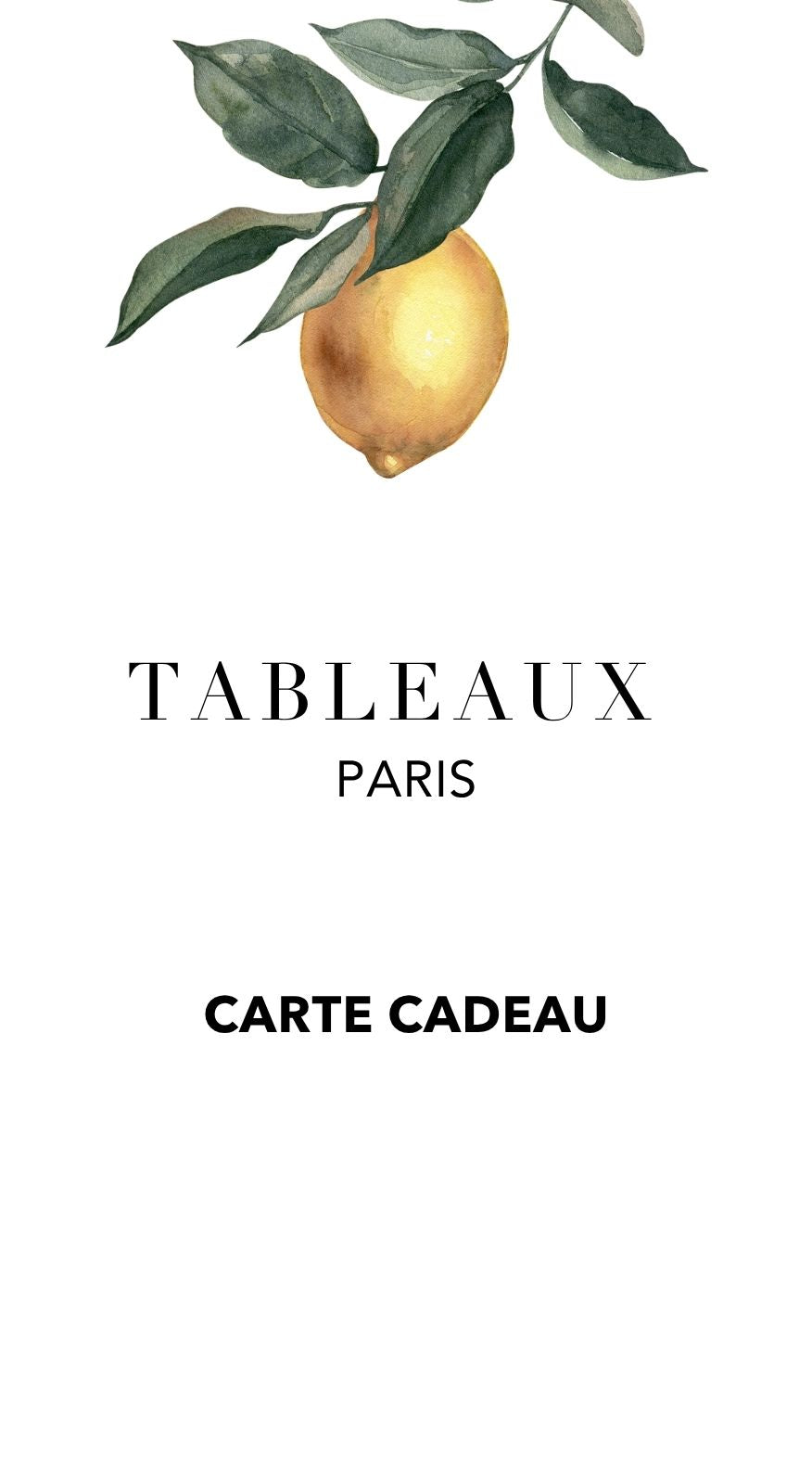 Carte cadeau Tableaux Paris